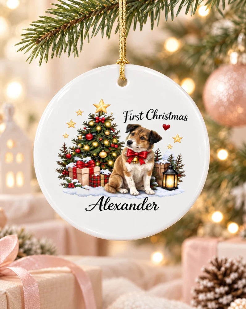 Personalized Pet First Christmas Ornament
