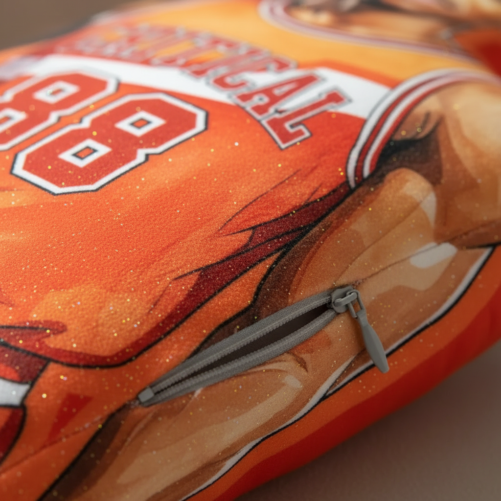 Custom Portrait Basket Ball Plush Velvet Pillow