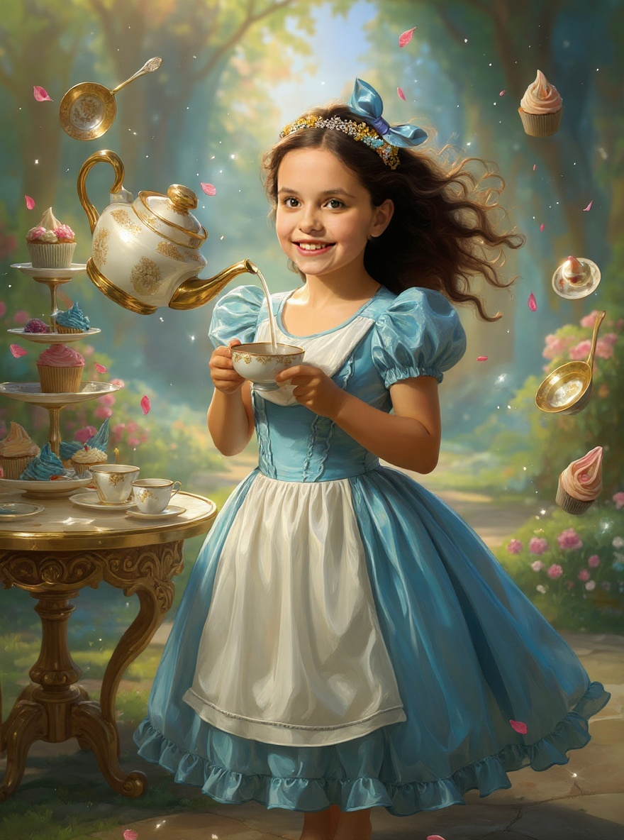 Personalized Fairy Tale Portrait CANVAS for Girls - Elsa, Rapunzel, Snow White & more...