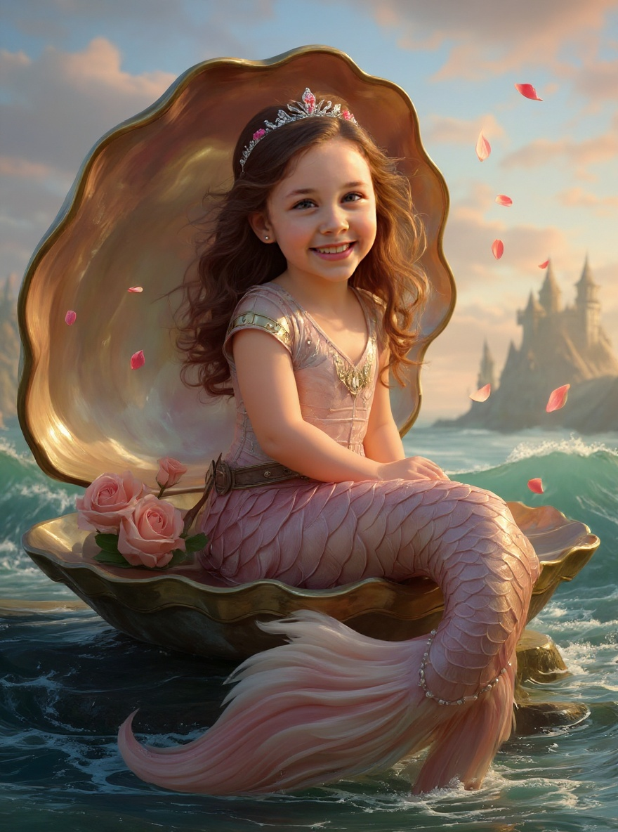 Personalized Mermaid Portrait PUZZLE for Girls – Multiple Designs
