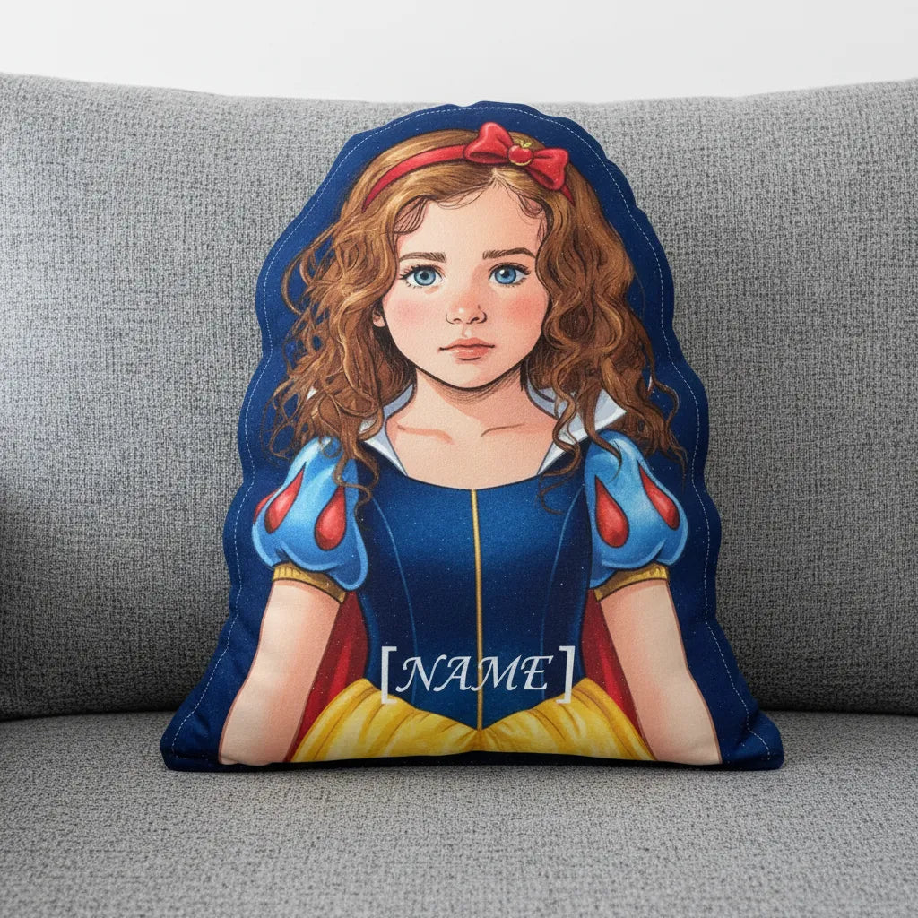Custom Portrait Princess Plush Velvet Pillow