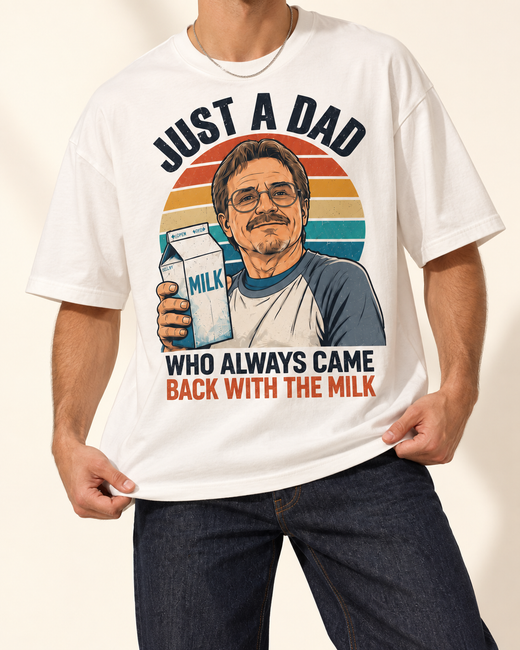 Dad Milk — White T-shirt | Light youth studio 849d662ea80c