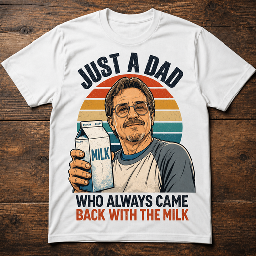 Dad Milk | Custom White T-shirt