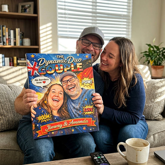 Heritage Dynamic Duo | Custom Couple Portrait