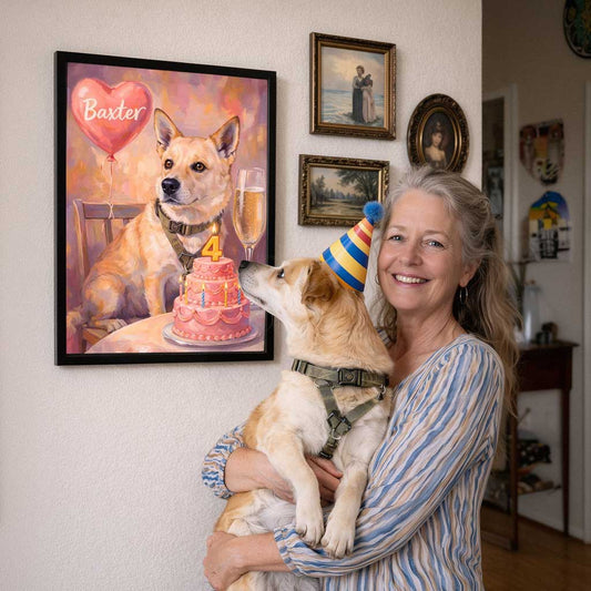 Custom Pet Portrait Birthday Celebration
