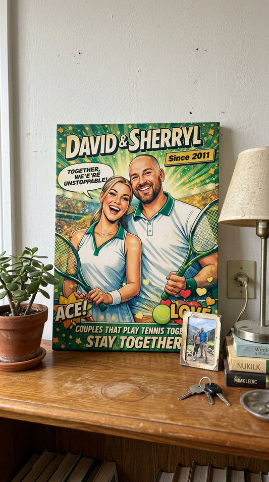 Couple That Play TENNIS Together | Custom Couple Portrait