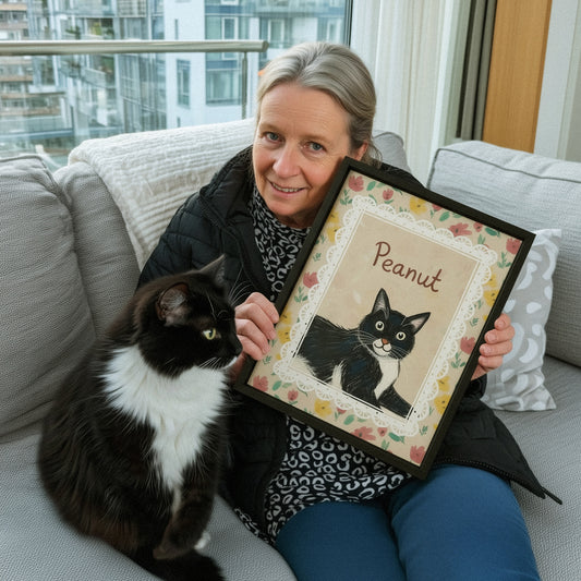 Custom Pet Portrait Vintage Lace