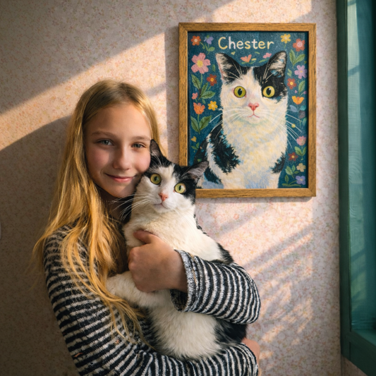 Custom Pet Portrait Floral