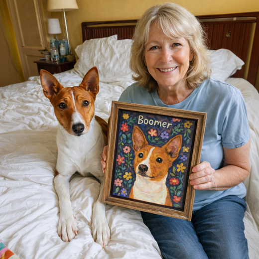 Custom Pet Portrait Floral