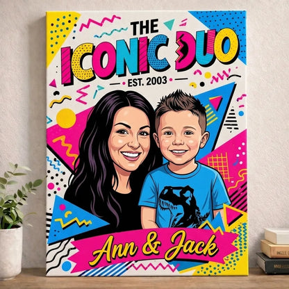 The Retro Duo Vibes | Custom Portrait