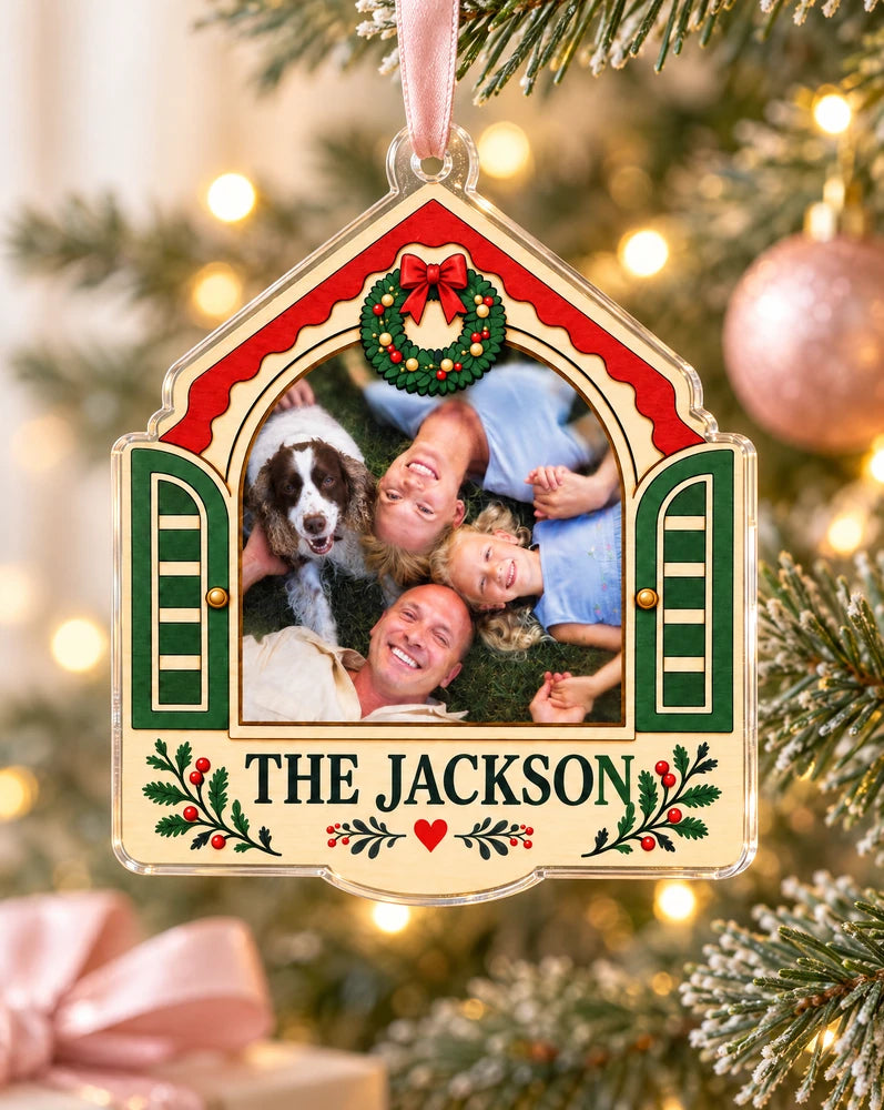Custom Window Frame Acrylic Christmas Ornament