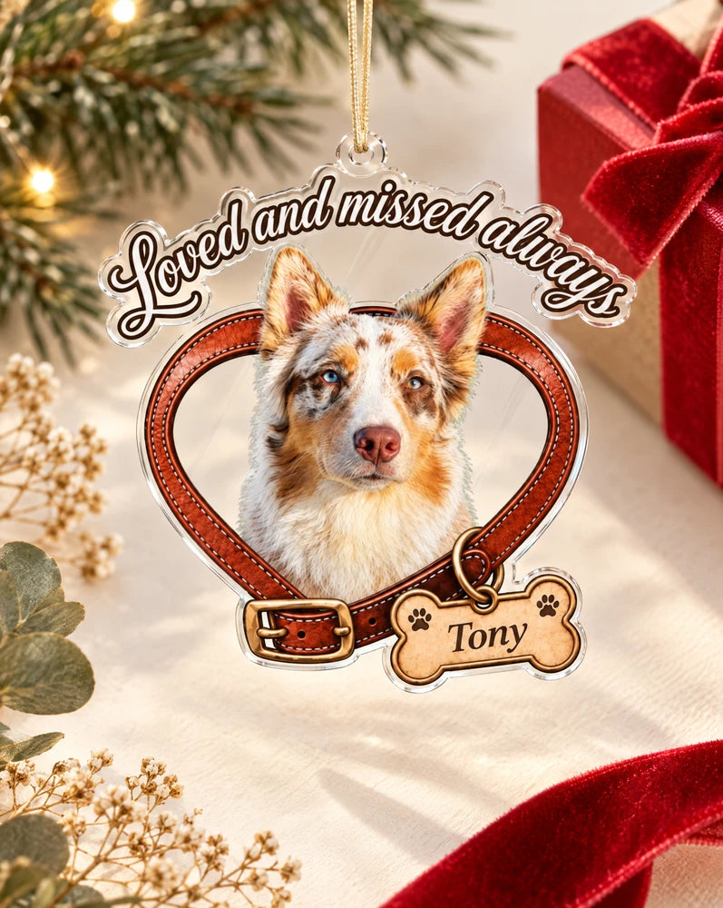 Personalized Dog Name Bone Tag Acrylic Ornament