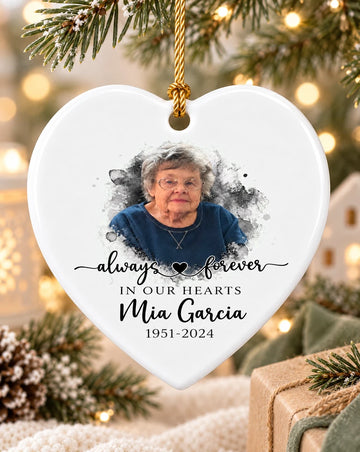 Custom Photo Memorial Ornament Dad Mom Memorial Ornament
