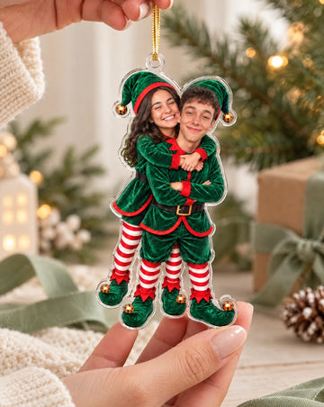 Die Cut Clear Acrylic Tree Decor Gift Ornament