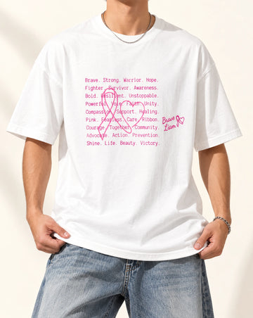 Cancer Awareness Pink Spirit Signature Custom Tshirt