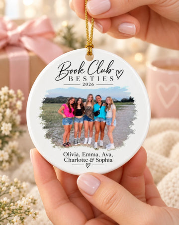 Book Ornament Custom Ceramic Photo Keepsake Ornament