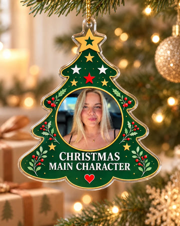 Christmas Main Character Photo Ornament