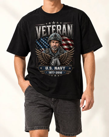 Personalized Veteran Shirt Custom Military Gift For Husband Dad Tshirt