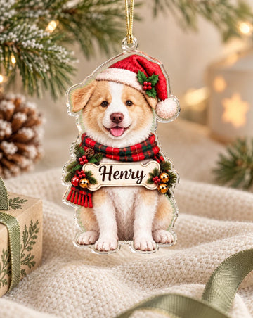 Personalized Border Collie Wooden Ornament