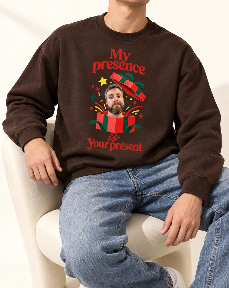Retro Present Custom Face Tshirt