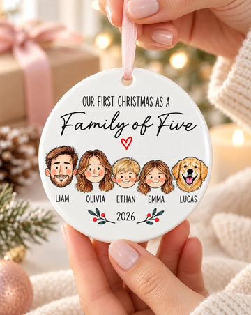 Personalized Member Family Plaid Ornament