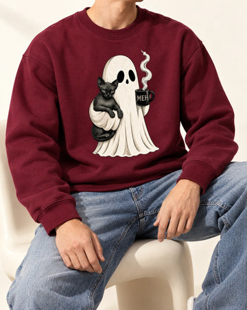 funny-introvert-ghost-pet-shirt-spooky-coffee-lover-halloween-graphic-tee-tshirt