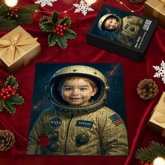 Personalized Career Portrait PUZZLE for Boys – Firefighter, Police Officer, Pilot & more