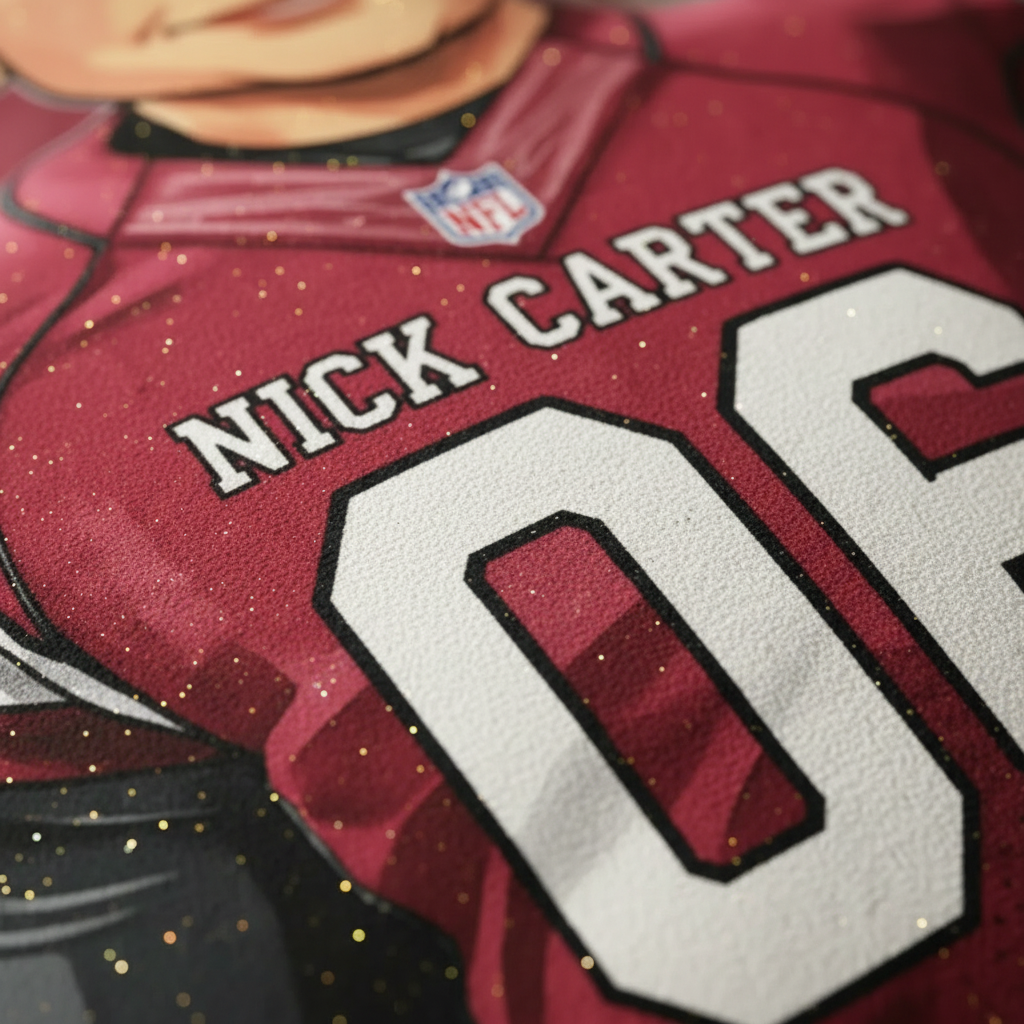 Custom Portrait Football Plush Velvet Pillow