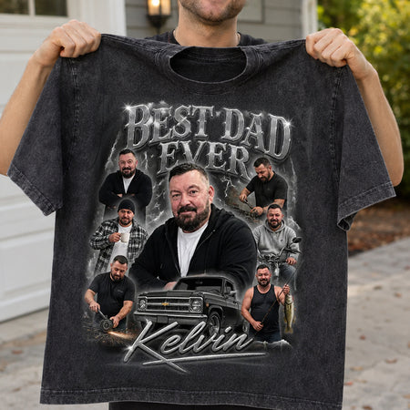 Bootleg Tee Best Dad Ever | Custom Washed Tee
