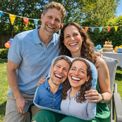 Custom Couple Portrait Cute Caricuture Pillow