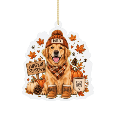 Custom Shape Acrylic Ornament — close-fit clear border