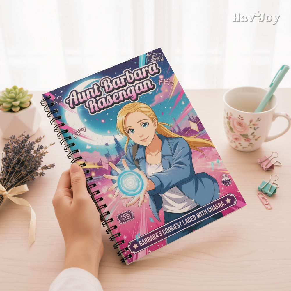 Anime Theme Girl Handcrafted Portrait Notebook