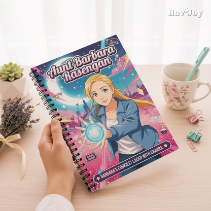 Anime Theme Girl Handcrafted Portrait Notebook