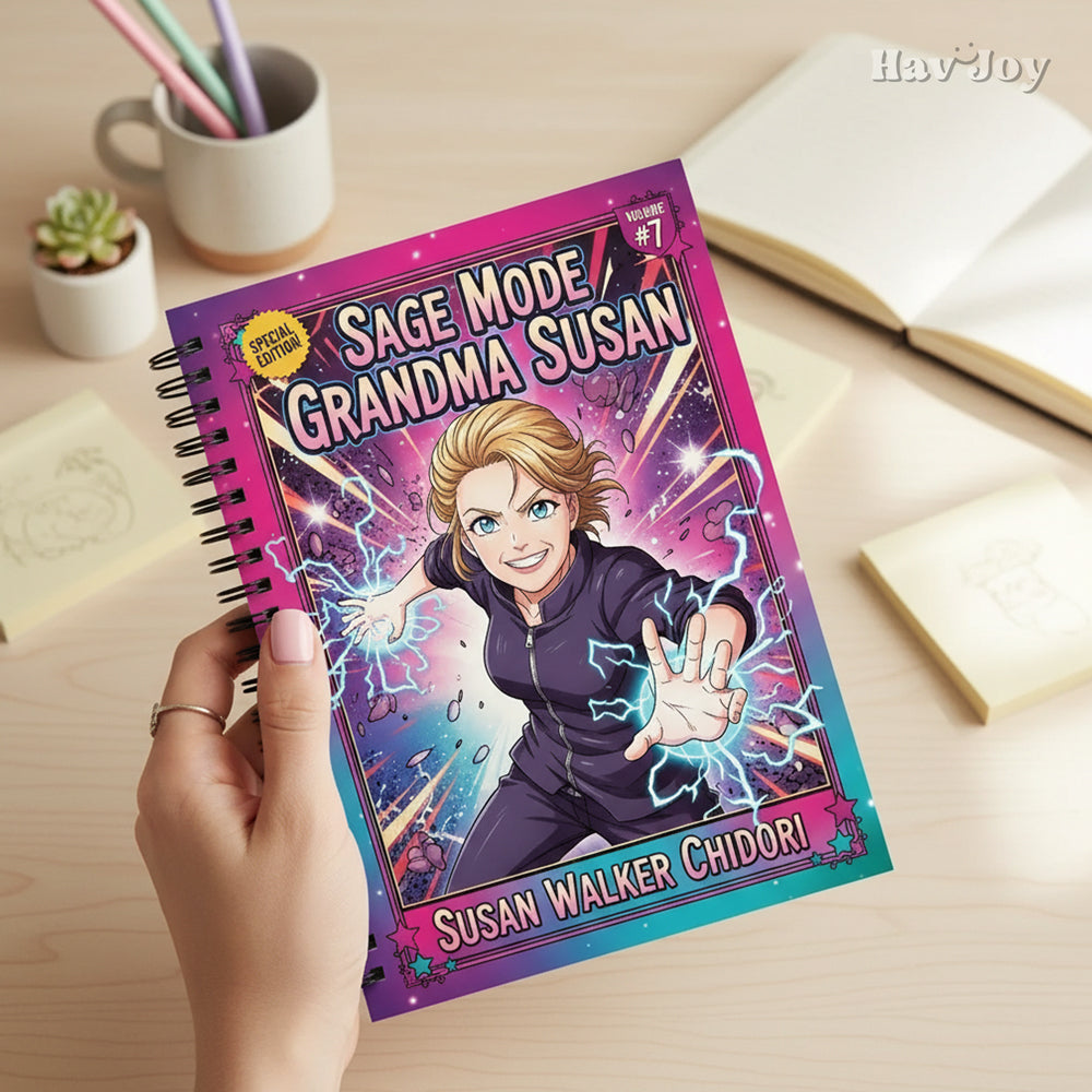 Anime Theme Girl Handcrafted Portrait Notebook