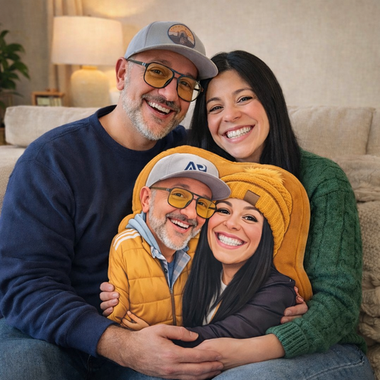 Custom Couple Portrait Cute Caricuture Pillow