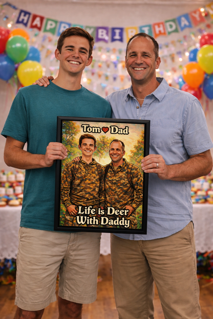 Life is deer with daddy | Custom Couple Portrait