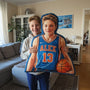 Custom Portrait Basket Ball Plush Velvet Pillow
