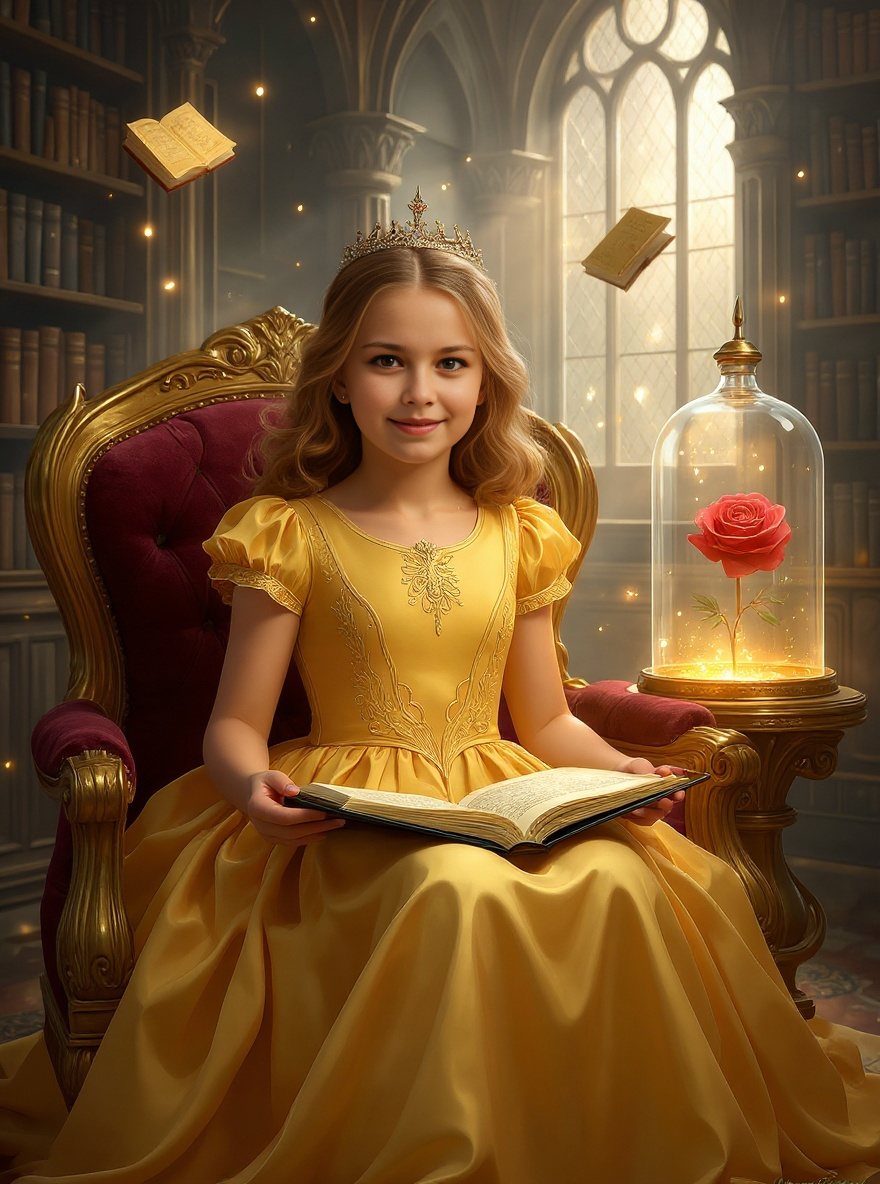 Personalized Fairy Tale Portrait BLANKET for Girls - Cinderella, Snow White & more.