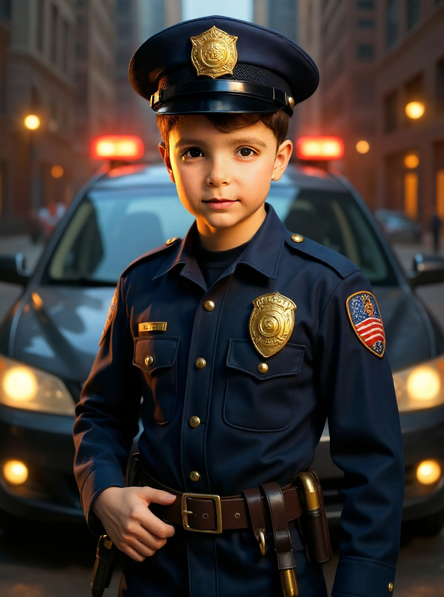 Personalized Career Portrait BLANKET for Boys – Firefighter, Police Officer, Pilot & more