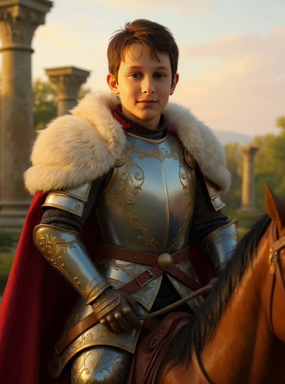 Personalized Royal Portrait BLANKET for Boys – King, Knight & more