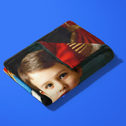 Personalized Royal Portrait BLANKET for Boys – King, Knight & more