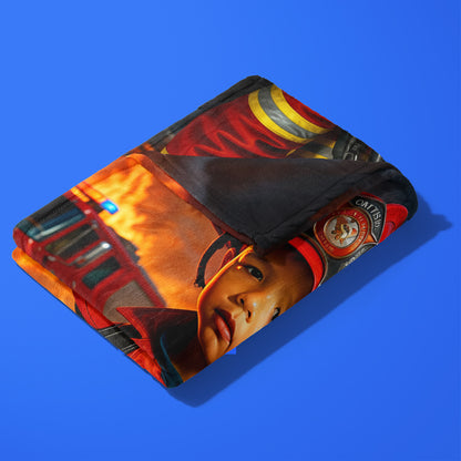 Personalized Career Portrait BLANKET for Boys – Firefighter, Police Officer, Pilot & more