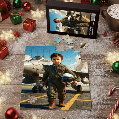 Personalized Career Portrait PUZZLE for Boys – Firefighter, Police Officer, Pilot & more