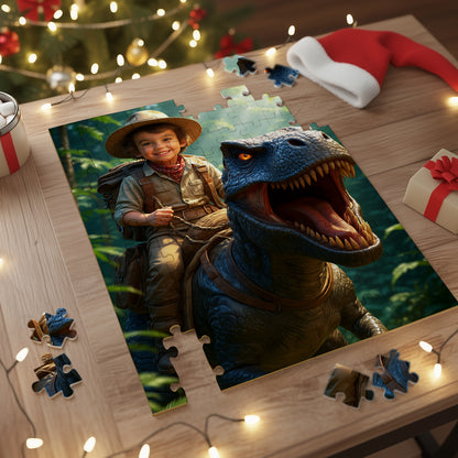 Personalized Career Portrait PUZZLE for Boys – Firefighter, Police Officer, Pilot & more