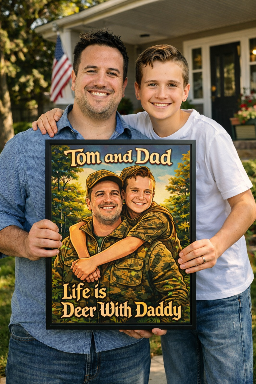 Life is deer with daddy | Custom Couple Portrait