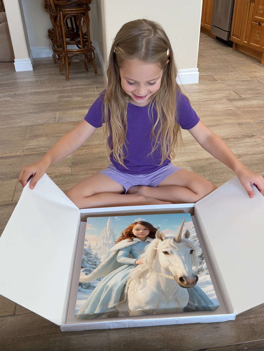 Personalized Unicorn Princess Portrait CANVAS for Girls  - Multiple Designs