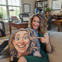 Custom Portrait Caricuture Plush Velvet Pillow