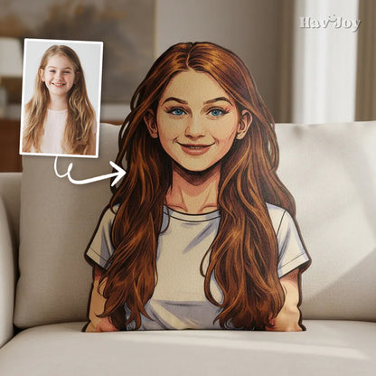 JoyComic Handcrafted Portrait Plush Velvet Pillow
