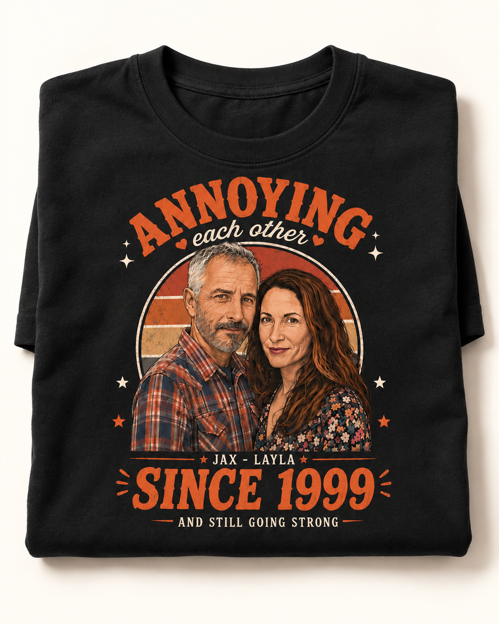 Annoying Each Other Since | Custom T-shirt — Black T-shirt | Youth studio d8b72ed553e4