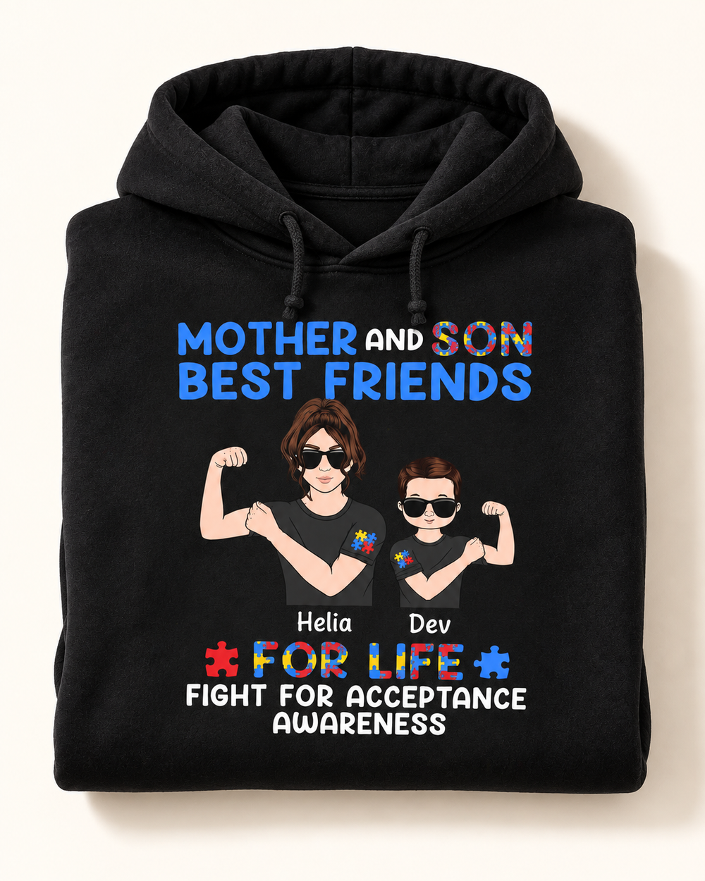 Mom and Son, Best Friend for Life Custom T-shirt — Black Hoodie | Youth studio d98659ca1b7b